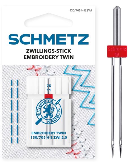 Aguja doble para bordar Schmetz