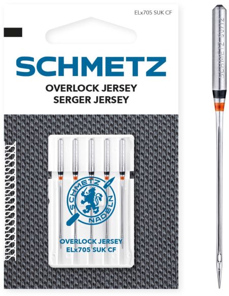 Agujas overlock especial para jersey Schmetz