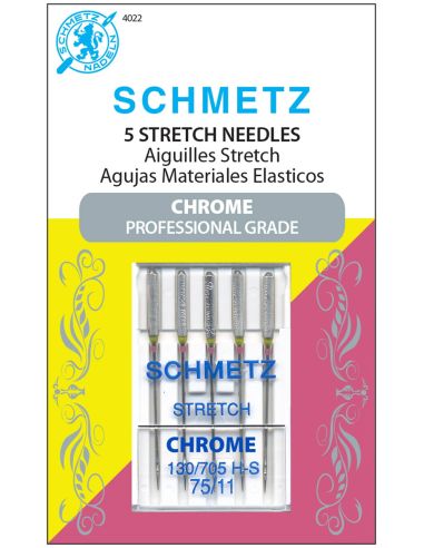 Agujas stretch cromadas Schmetz