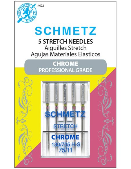 Agujas stretch cromadas Schmetz