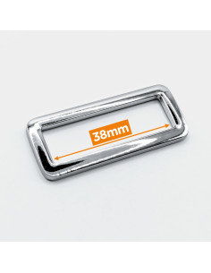 Hebilla rectangular de metal - Plata 38 mm