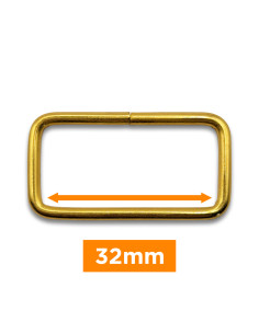 Bucle rectangular - Oro 32 mm