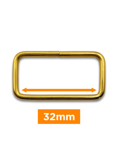 Bucle rectangular - Oro 32 mm