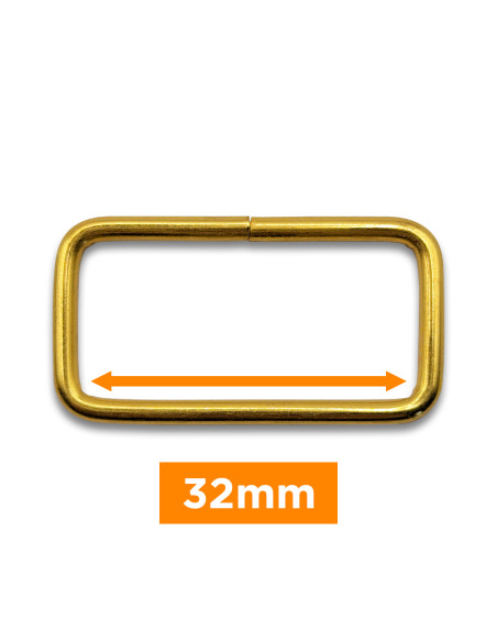 Bucle rectangular - Oro 32 mm