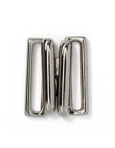 Clips de bikini de metal Cuadrado - Plata