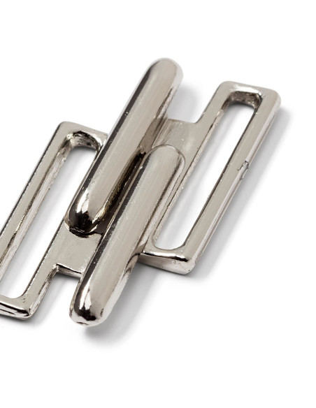 Clips de bikini de metal Cuadrado - Plata