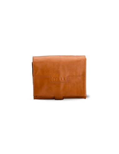 Estuche de almacenamiento de cuero para agujas circulares Muud Stockholm XL - Whisky