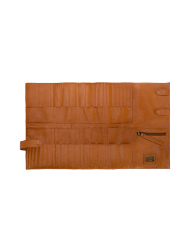 Estuche de almacenamiento de cuero para agujas circulares Muud Stockholm XL - Whisky