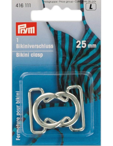Clips de bikini de metal Círculos - Plata
