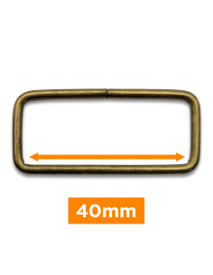 Hebilla rectangular - Bronce 40 mm