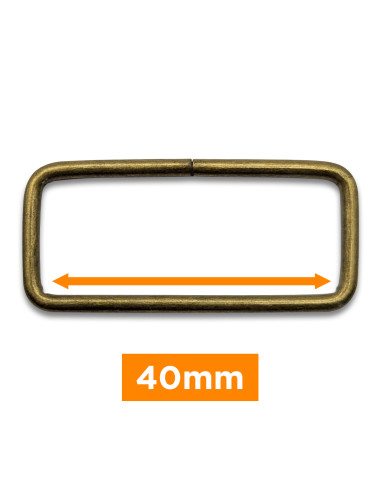 Hebilla rectangular - Bronce 40 mm