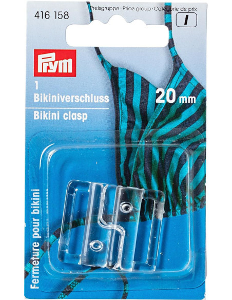 Clips sujetador de bikini transparente 20 mm