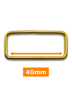 Hebilla rectangular - Oro 40 mm