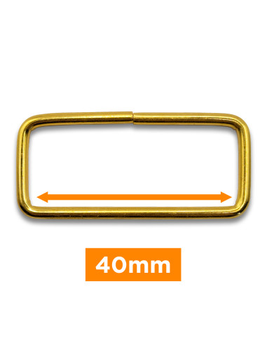 Hebilla rectangular - Oro 40 mm
