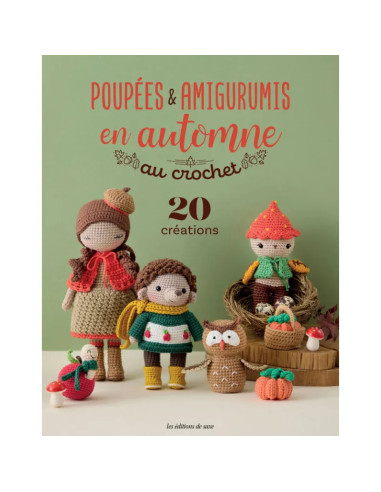 Libro de muñecas y amigurumis en otoño
