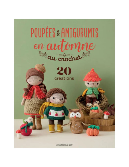 Libro de muñecas y amigurumis en otoño