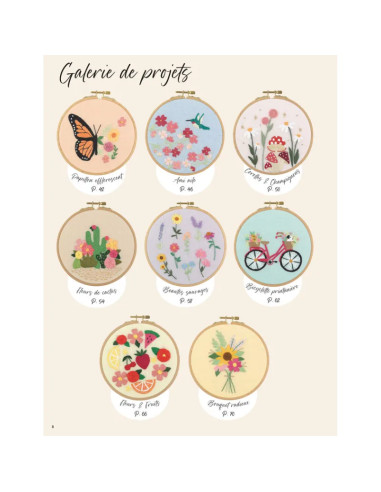 Libro de bordado de flores