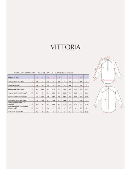 Patrón de blusa Vittoria - Maison Fauve