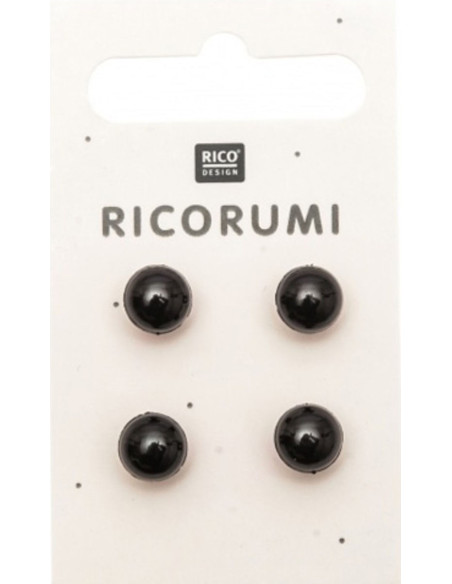 Tarjeta de 4 ojos 8,5 mm negro Ricorumi