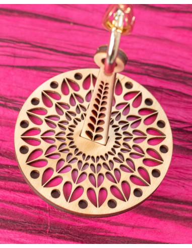 Pulsera porta ovillo de lana - Corazón