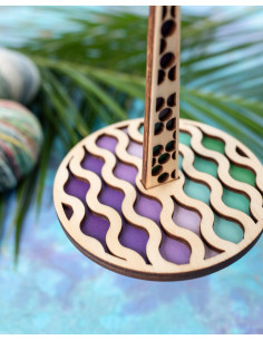 Pulsera porta ovillo de lana - Funky wave 2