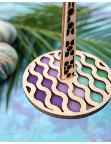Pulsera porta ovillo de lana - Funky wave