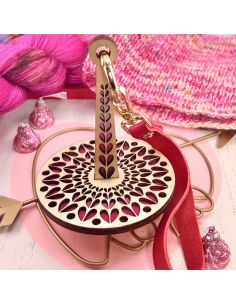 Pulsera porta ovillo de lana - Corazón