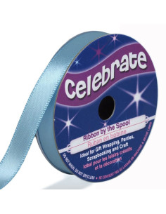 Cinta de satén Celebrate azul cielo - 9 mm x 6 metros
