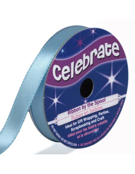 Cinta de satén Celebrate azul cielo - 9 mm x 6 metros