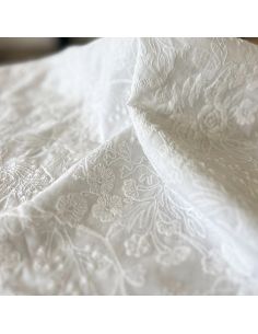 Tejido bordado inglés Alba blanco - My Dress Made