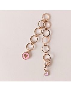 Cadena de contador de vueltas pequeños corazones - Rosa