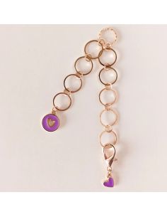 Cadena de contador de filas pequeños corazones - Violeta