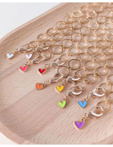 Cadena de contador de filas pequeños corazones - Violeta