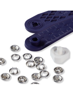 Caja de 10 botones de presión jersey Níquel con herramienta de 8 mm 2
