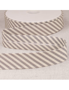 Sesgo rayas pastel - Gris