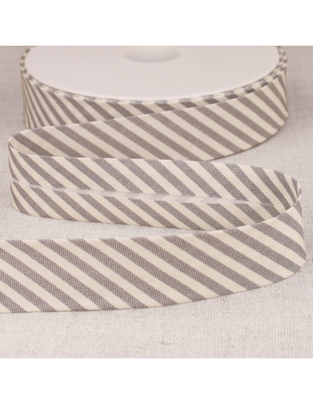 Sesgo rayas pastel - Gris