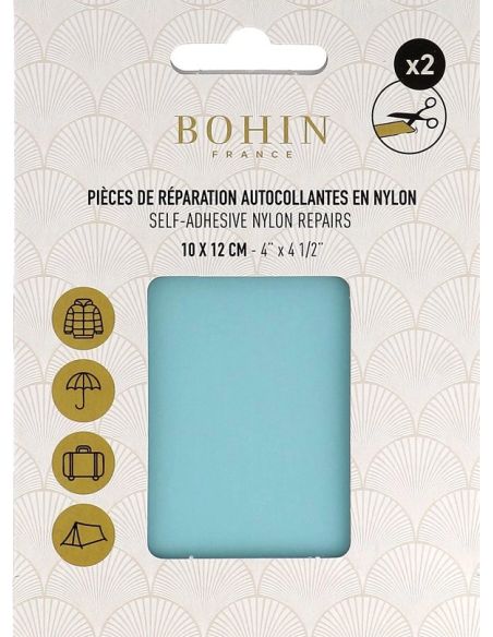 Piezas de reparación autoadhesivas de nailon Bohin - Azul claro