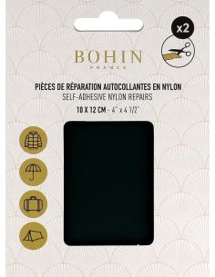Piezas de reparación autoadhesivas de nailon Bohin - Verde oscuro