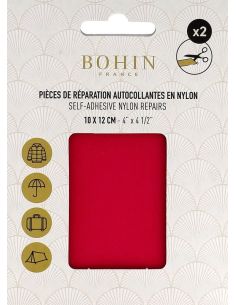 Piezas de reparación autoadhesivas de nailon Bohin - Rosa fucsia