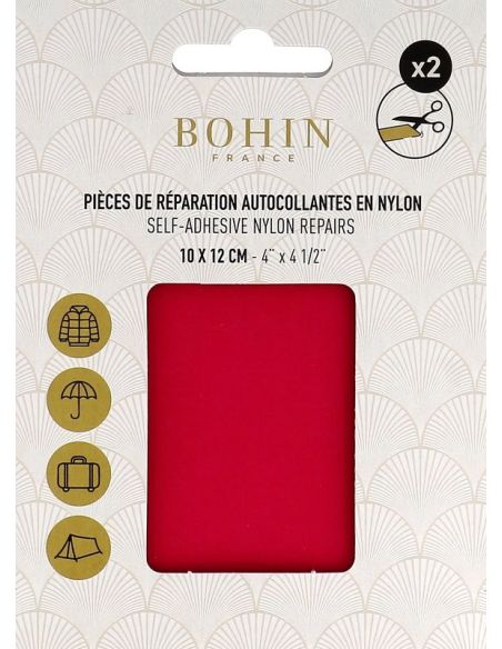 Piezas de reparación autoadhesivas de nailon Bohin - Rosa fucsia