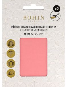Piezas de reparación autoadhesivas de nailon Bohin - Rosa pastel