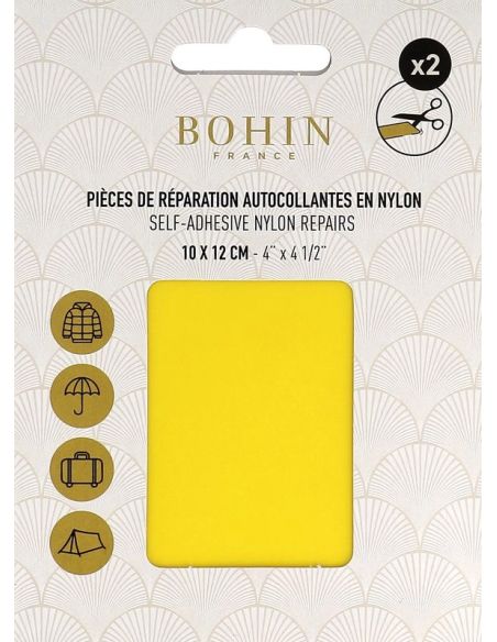Piezas de reparación autoadhesivas de nailon Bohin - Amarillo