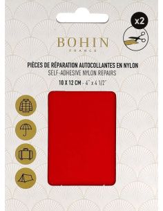 Piezas de reparación autoadhesivas de nailon Bohin - Rojo