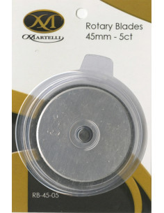 5 cuchillas de repuesto para cortador rotativo Martelli - 45 mm