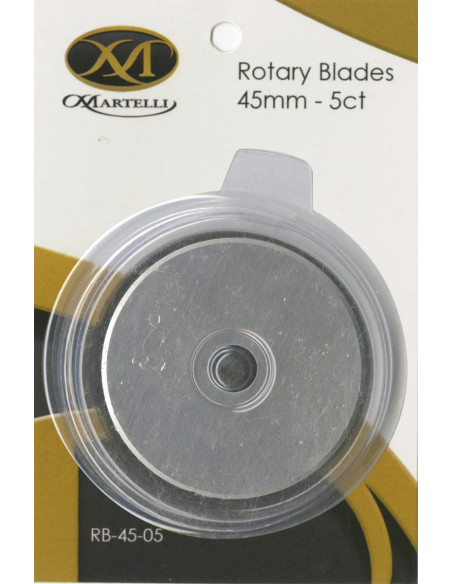 5 cuchillas de repuesto para cortador rotativo Martelli - 45 mm