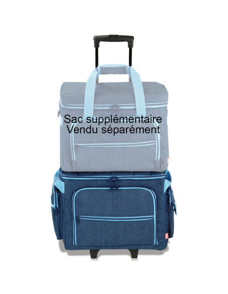 Maleta trolley para máquina de coser - Azul vaquero