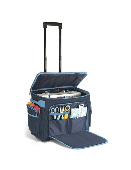 Maleta trolley para máquina de coser - Azul vaquero