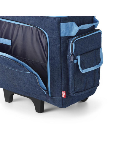 Maleta trolley para máquina de coser - Azul vaquero
