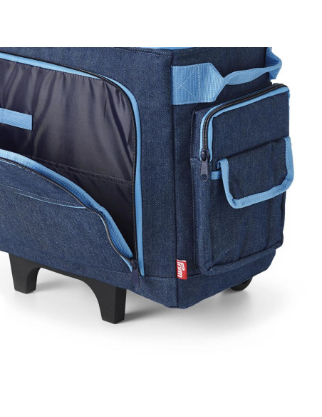 Maleta trolley para máquina de coser - Azul vaquero