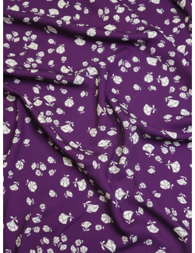 Tejido sarga viscosa Puff - Violeta